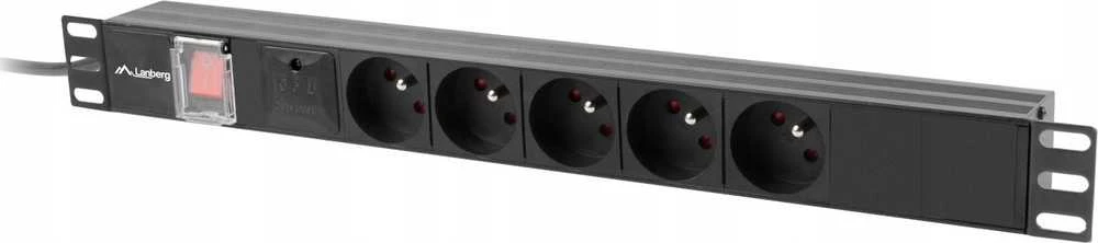 Lanberg stovo maitinimo juostelė PDU 19" 1U 16A 5x PL 2m juoda