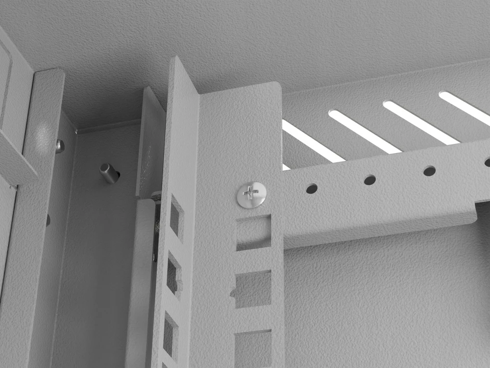 Lanberg 10 colių 4U 300x300 rutulinės pakabinamos spintelės stiklinės durys (plokščia pakuotė)