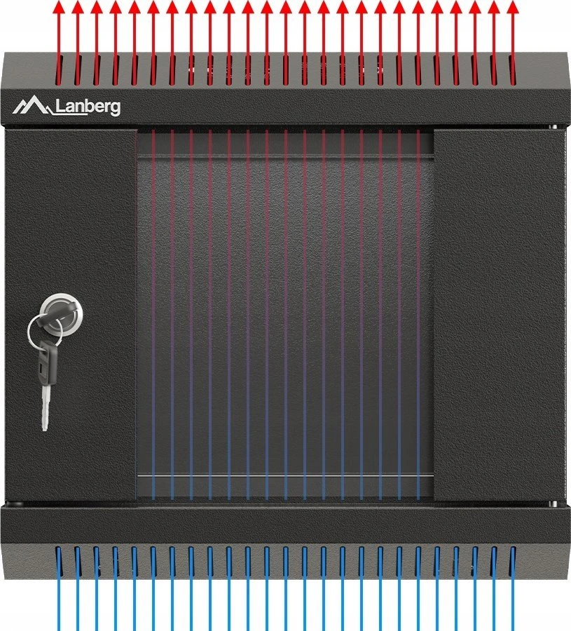 Lanberg pakabinama spintelė 19 colių 6U 600X450 rutulinės perforuotos durys