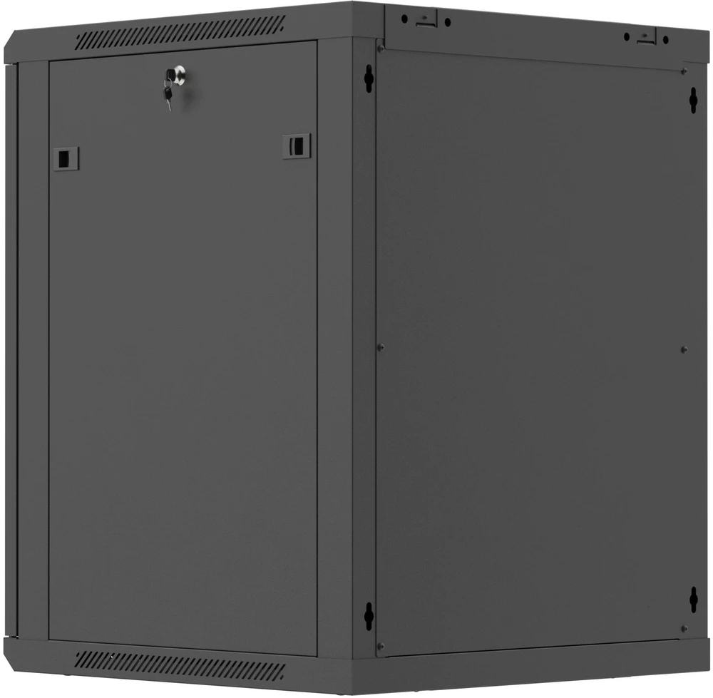 Lanberg Montavimo spintelė pakabinama rack 19'' 15U 600X600 juoda metalinėmis durimis (Flat Pack) (WF01-6615-00B)