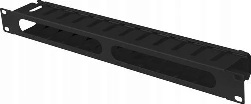 Lanberg Cable Organizer 19" 1U su A tipo dangteliu juoda
