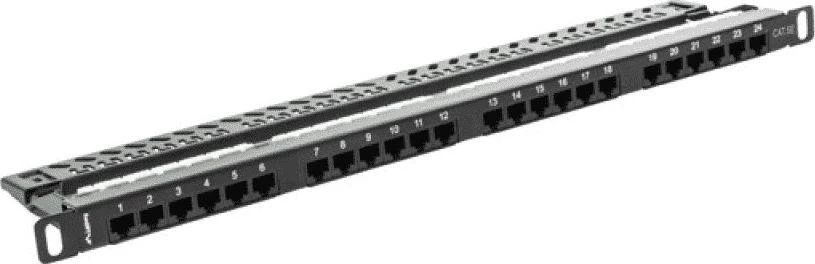 LANBERG PPU5-0024-B Patch Panel 24 port 0.5U cat. 5e juodas