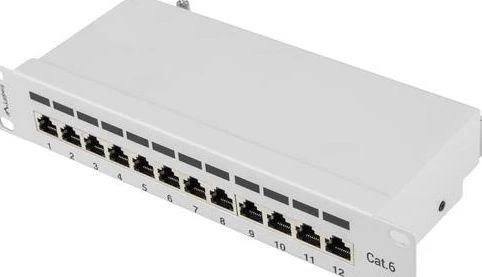 LANBERG PPF6-9012-S Lanberg Patch Panel 10, 12 port 1U, cat.6, pilkas