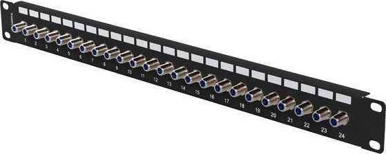 PATCH PANEL 24 PORT 1U 19" LIŠTO F TIPO VAMŠIS JUODA LANBERG