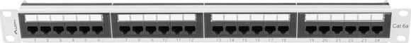 LANBERG patch panel 24 port 1U kat.6A UTP pilkas