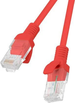 LANBERG PCU5-10CC-0025-R Lanberg Patchcord RJ45 kat. 5e UTP 0,25m raudona