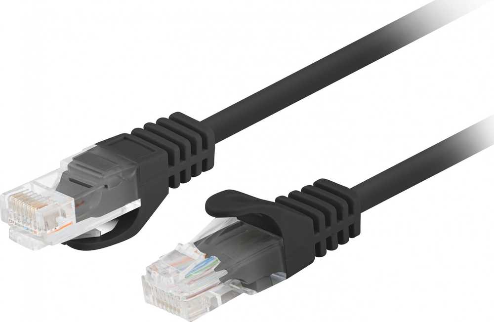 LANBERG Patchcord Cat.6 UTP 7.5m juodas