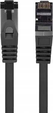 PATCHCORD KAT.8.1 S/FTP LSZH CU 0,25M JUODA FLUKE PASSED LANBERG