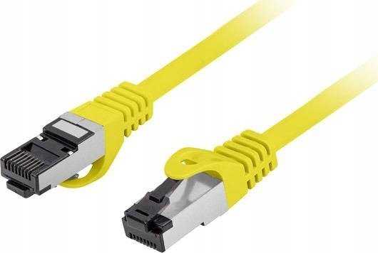 PATCHCORD KAT.8.1 S/FTP LSZH CU 0.5M Geltonas FLUKE PASSED LANBERG