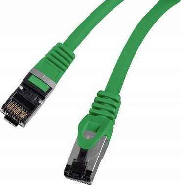 PATCHCORD KAT.8.1 S/FTP LSZH CU 0.5M Žalias FLUKE PASSED LANBERG