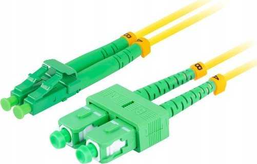 FIBER OPTIC PATCHCORD SM SC/APC-LC/APC DUPLEX 3.0MM LSZH G657A1 1M Geltonas LANBERG