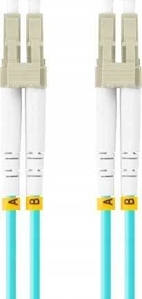 FIBER OPTIC PATCHCORD MM LC/UPC-LC/UPC DUPLEX 3.0MM OM3 50/125 LSZH 0.5M AQUA LANBERG