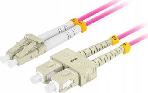 FIBER OPTIC PATCHCORD MM LC/UPC-SC/UPC DUPLEX 3.0MM OM4 50/125 LSZH 2M PURPLE LANBERG