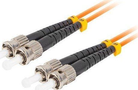 FIBER OPTIC PATCHCORD MM ST/UPC-ST/UPC DUPLEX 3.0MM OM2 50/125 LSZH 5M ORANŽINĖ LANBERG