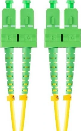 LANBERG šviesolaidinis laidas SM SC/APC-SC/APC dvipusis 5m LSZH g657a1 3.0mm geltonas