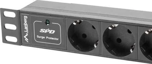 LANBERG PDU-03F-0200-IEC-BK PDU 10 1U 10A 3x 230v Schucko 2m Juodas