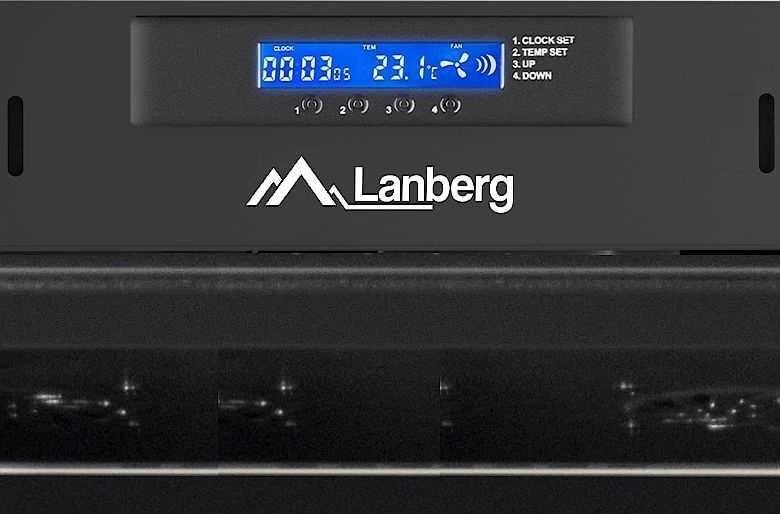 LANBERG laisvai pastatomas stelažas 19 colių spintelė 15U 600x600 stiklinių durų LCD plokščias paketas juodas