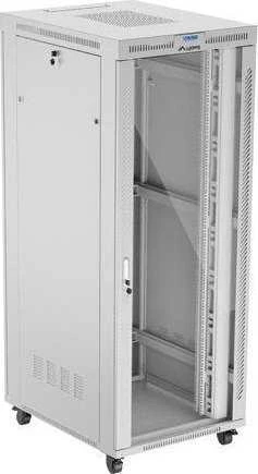 LANBERG laisvai pastatoma stelažinė spintelė 19/42U 800x1000 stiklinių durelių LCD plokščias komplektas pilkas V2