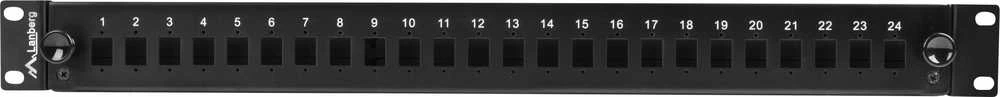 Lanberg Rackmount 19" 1U šviesolaidinis komutacinė panelė 24xSC Simplex/24XLC Duplex Juodas su priedais | FOP1-24SS-LDB