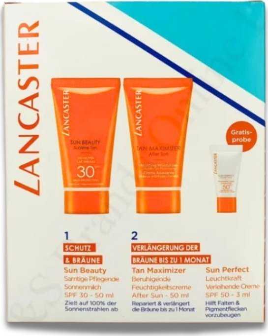 Get The Golden Tan! Set Lancaster: Golden Tan Maximizer, Buriti Oil, Anti-Wrinkle, After-Sun Serum, 3 ml + Golden Tan Maximizer,
