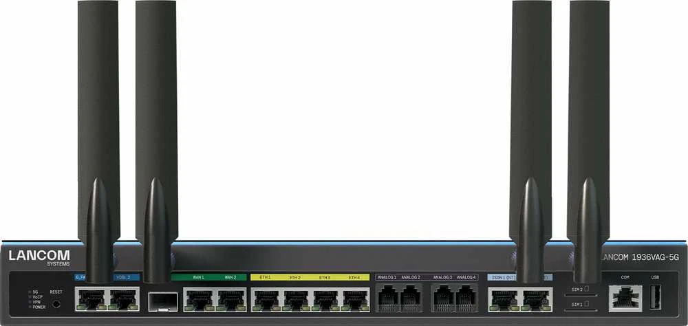 Maršrutizatorius Tinklo Įranga - LANCOM SD-WAN 1936VAG-5G Multi-WAN VoIP Vartai 600 Mbps