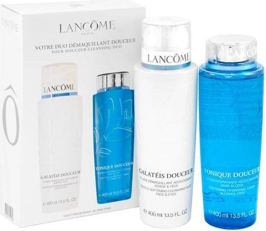 „Lancome Duo Cleansing Oil Skin Rinkinys“ valomoji priemonė moterims, skirta sausai odai prižiūrėti.
