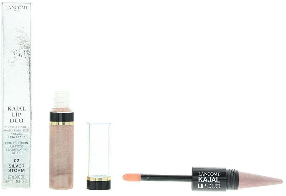 Lancome Kajal Lip Duo Duo Liquid Lipstick 02 Sidabrinis Storm 2.7 g