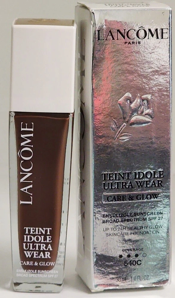 Lancome Teint Idole Ultra Wear Care & Glow skystas makiažo pagrindas, vidutinio padengimo, 540C, 30 ml