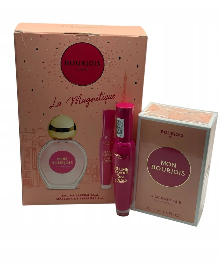 Set Bourjois: La Magnétique Eau De Parfum For Women, 50 ml + Volume Glamour Blakstienų tušas Juodas, 7 ml