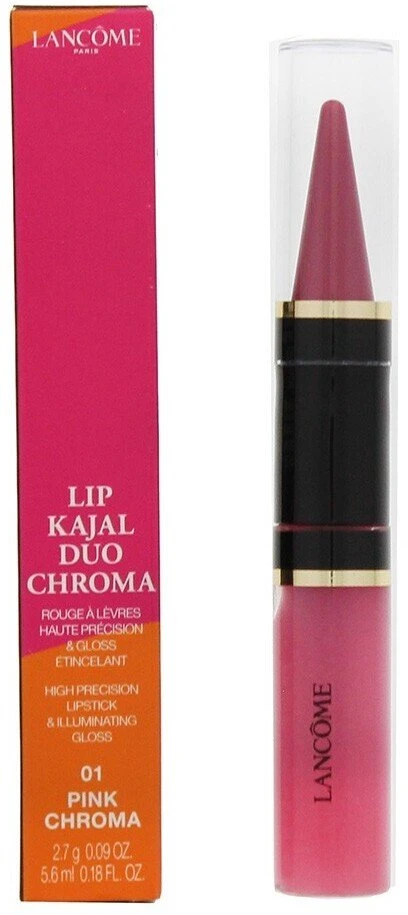 Set Duo Lancome Lip Kajal Duo Chroma Kreminis Lipstick & Lūpų blizgis 01 Rožinė Chroma 2.7 g