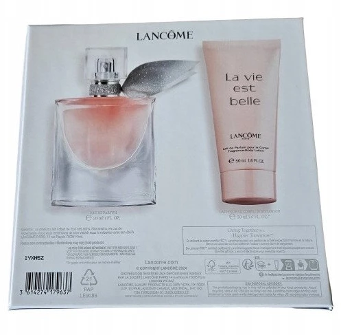 Lancome La Vie Est Belle rinkinys moterims (EDP, 30 ml + kūno losjonas, 50 ml)