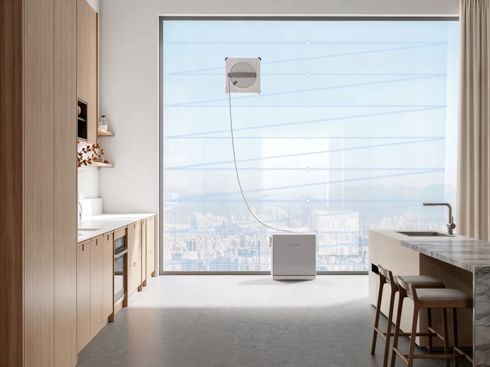 Langų valymo robotas Ecovacs WINBOT W2S, 8000 Pa, Baltas