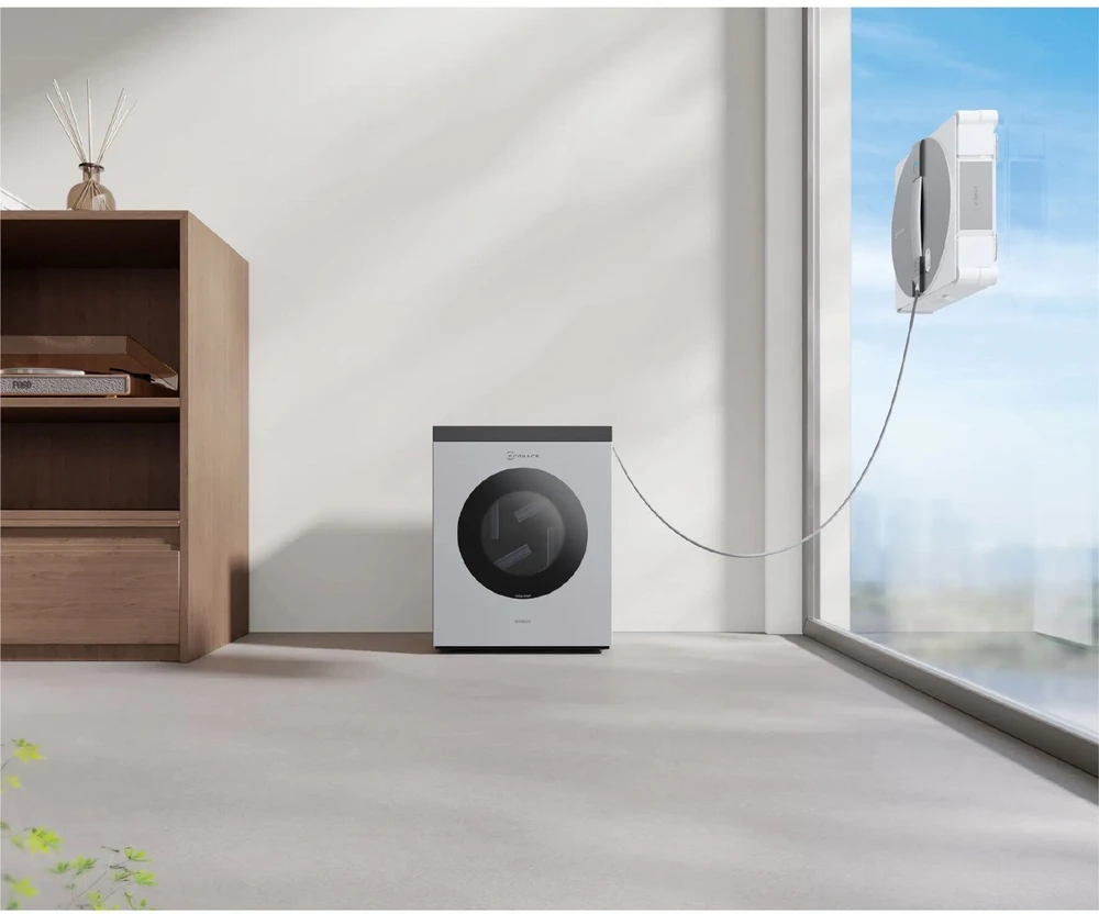 Langų valymo robotas Ecovacs WINBOT W3 OMNI, Baltas/sidabrinis