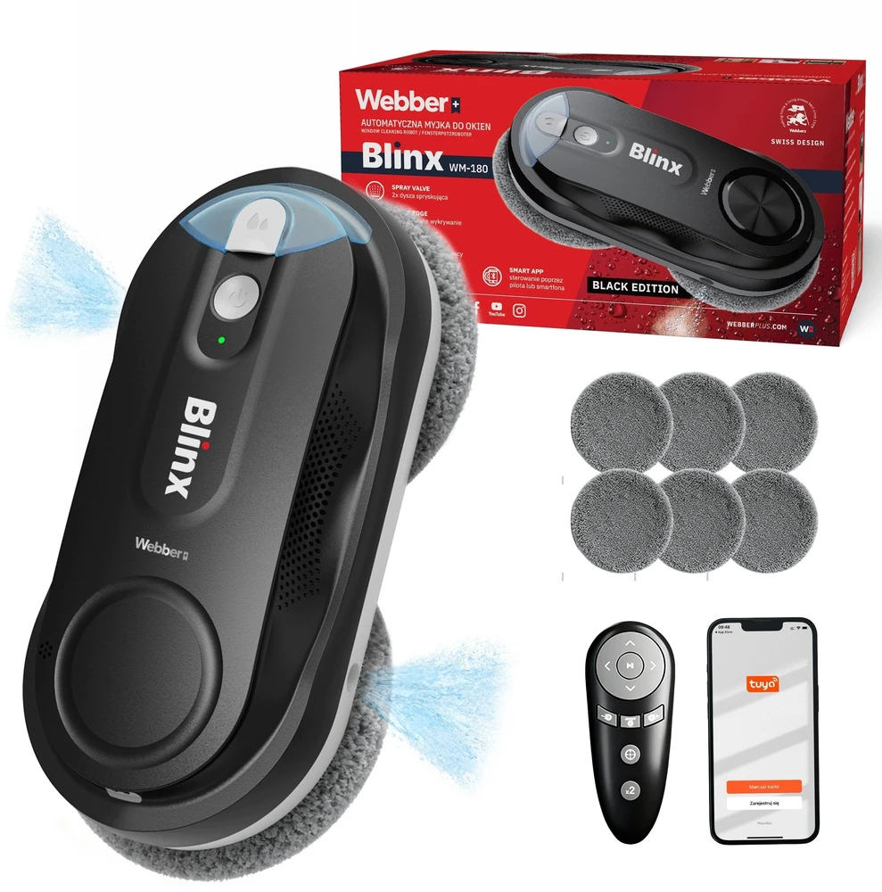 Langų valymo robotas Webber Szyb okien luster myjka automatinė 3200PA WM-180 (05WM180)