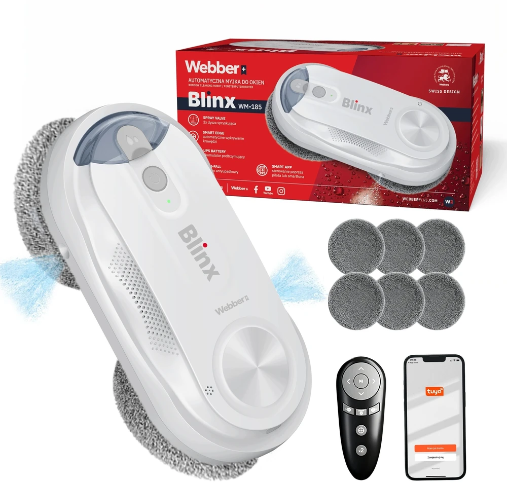 Langų valymo robotas Webber Szyb okien luster myjka automatinė 3200PA WM-185 (05WM185)