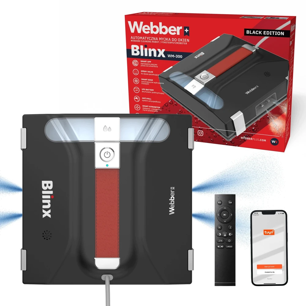 Robotas langų plovimui Webber Langų, veidrodžių plovimo automatinis valytuvas 3300PA WM-300 (05WM300)