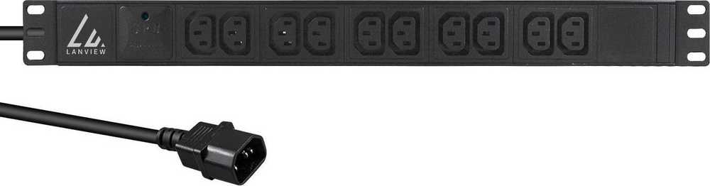 Lanview 19�� 10-way c13 outlets with