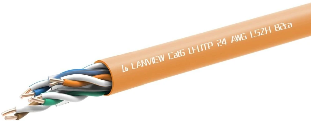 Lanview Cat 6 U/UTP LSZH B2ca Solid (LVN122156)