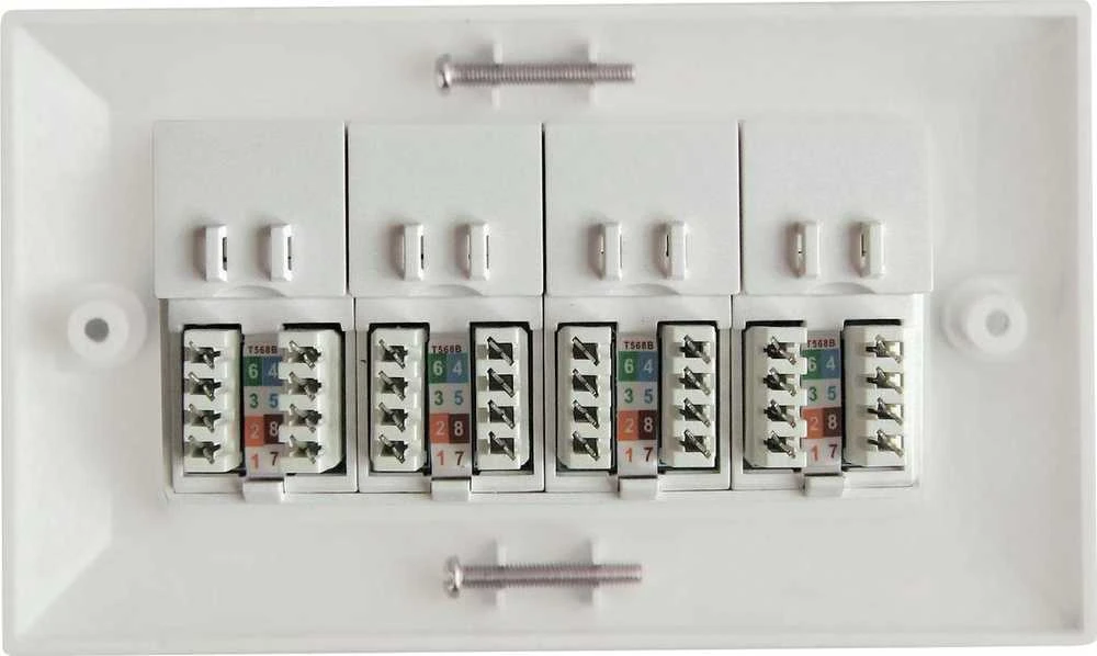 Lanview CAT6 priekinio skydelio 4 prievadų JK tipas