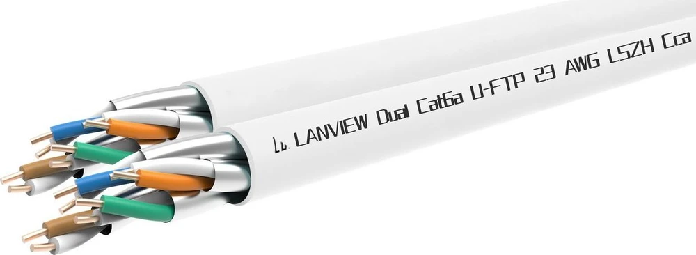 Lanview Cat6a U-FTP dvigubas tinklas