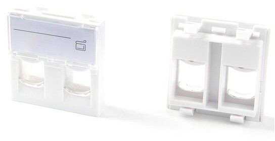 Lanview EURO OUTLET 45x45 - 2-PORT