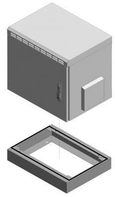 Lanview IP55 W=600 D=450 H=100mm