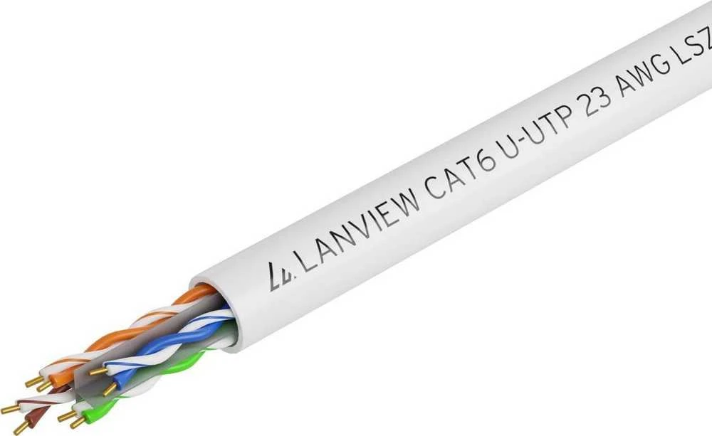 Lanview Lanview LVN122114 tinklo kabelis, baltas, 305 m, Cat6 U/UTP (UTP)