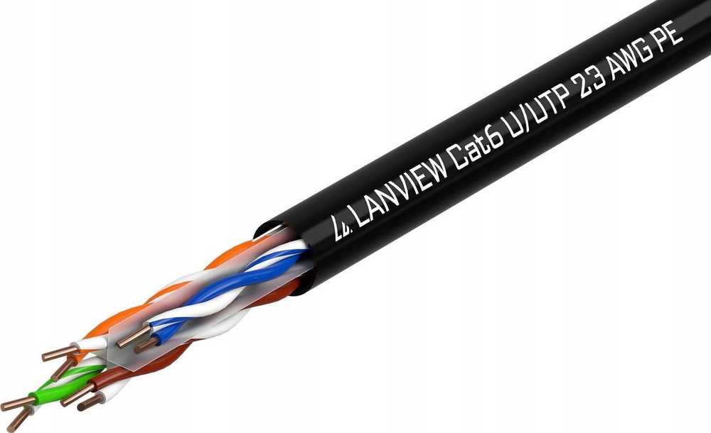 Lanview Lanview LVN122151 kabelis sieciowy Juodas 305 m Cat6 U/UTP (UTP)