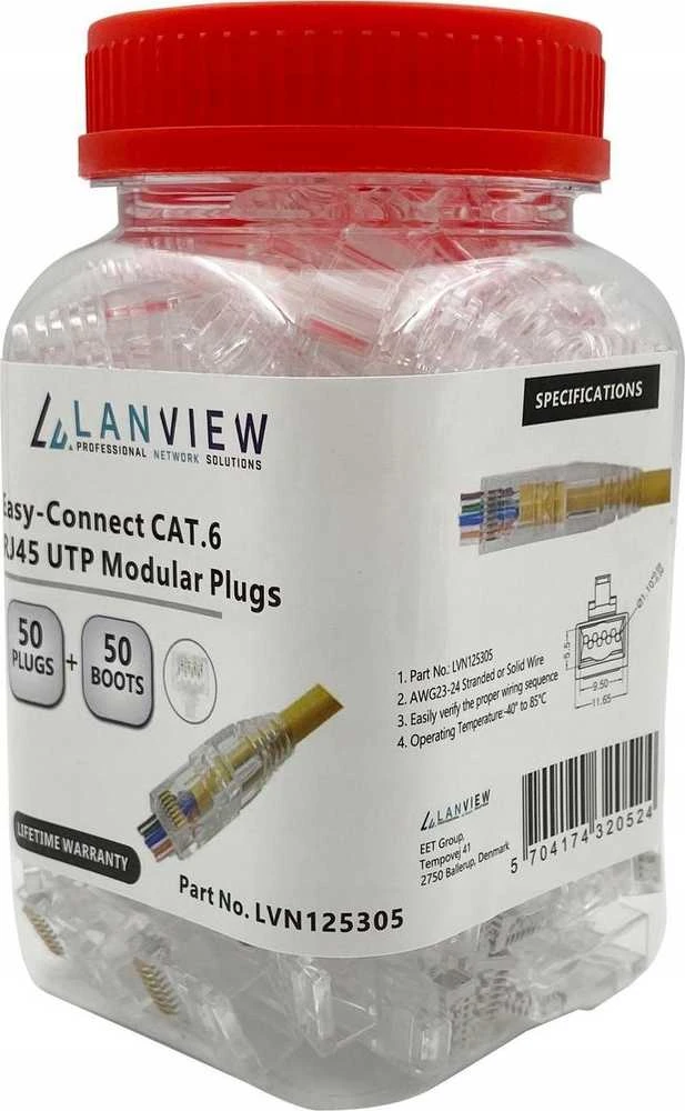 Lanview RJ45 UTP kištukas Cat6 skirtas
