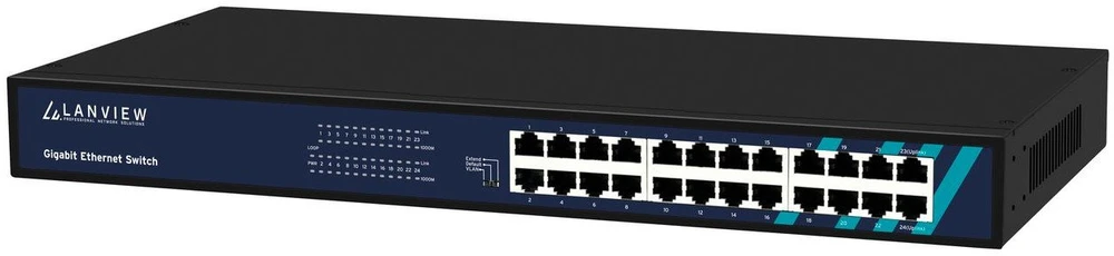 Šakotuvas Switch Lanview LVN-1UMOUNT-24PORT Gigabit Nie zarządzany (LVN-1UMOUNT-24PORT-1G)