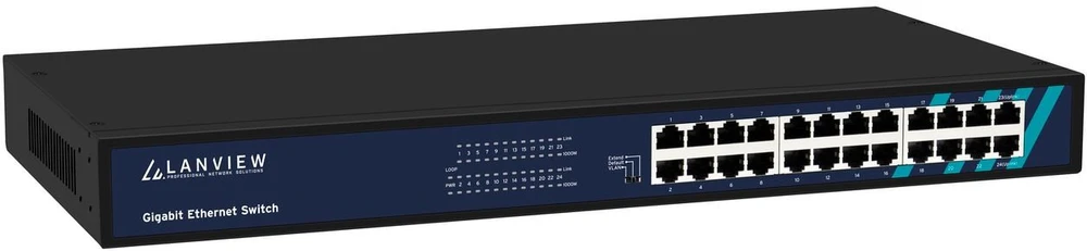 Šakotuvas Switch Lanview LVN-1UMOUNT-24PORT Gigabit Nie zarządzany (LVN-1UMOUNT-24PORT-1G)