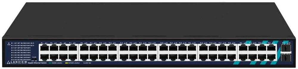 Šakotuvas Switch Lanview LVN-1UMOUNT (nevaldomas 48 prievadų RJ45 su 2)
