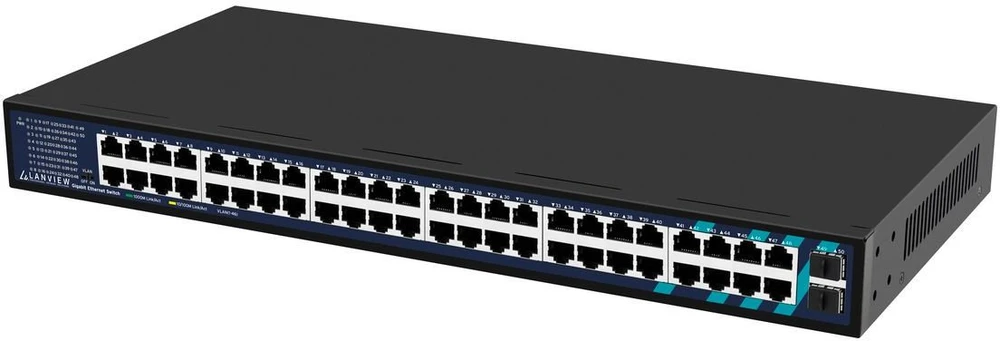 Šakotuvas Switch Lanview LVN-1UMOUNT (nevaldomas 48 prievadų RJ45 su 2)