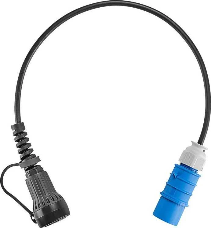 EV įkrovimo adapteris su mėlyna CEE jungtimi